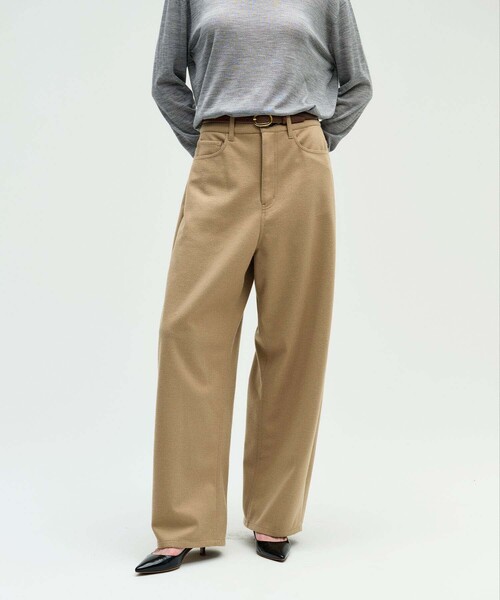 N.O.R.C(ノーク)の「【スムースミルドウール】5ポケットパンツ(その他パンツ・レディース・キャメル/ブラック・S/M/L)」の3枚目の写真
