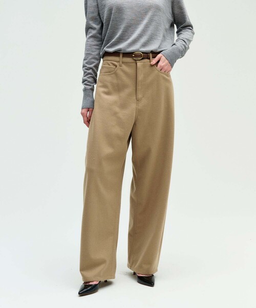 N.O.R.C(ノーク)の「【スムースミルドウール】5ポケットパンツ(その他パンツ・レディース・キャメル/ブラック・S/M/L)」の4枚目の写真