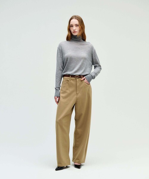 N.O.R.C(ノーク)の「【スムースミルドウール】5ポケットパンツ(その他パンツ・レディース・キャメル/ブラック・S/M/L)」の6枚目の写真