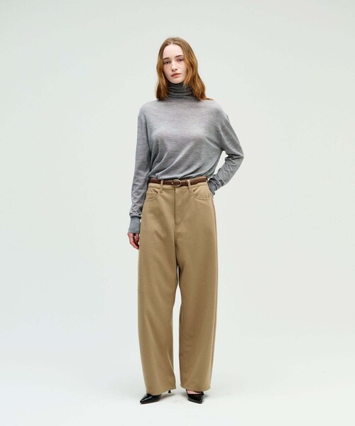 N.O.R.C(ノーク)の「【スムースミルドウール】5ポケットパンツ(その他パンツ・レディース・キャメル/ブラック・S/M/L)」の7枚目の写真