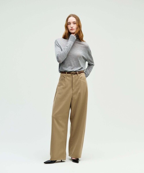 N.O.R.C(ノーク)の「【スムースミルドウール】5ポケットパンツ(その他パンツ・レディース・キャメル/ブラック・S/M/L)」の8枚目の写真