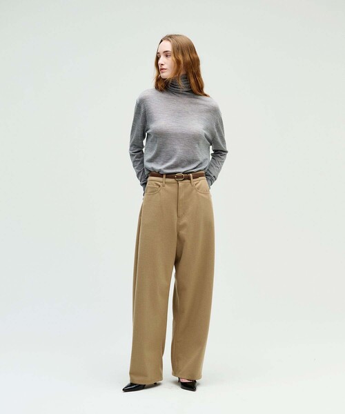 N.O.R.C(ノーク)の「【スムースミルドウール】5ポケットパンツ(その他パンツ・レディース・キャメル/ブラック・S/M/L)」の9枚目の写真