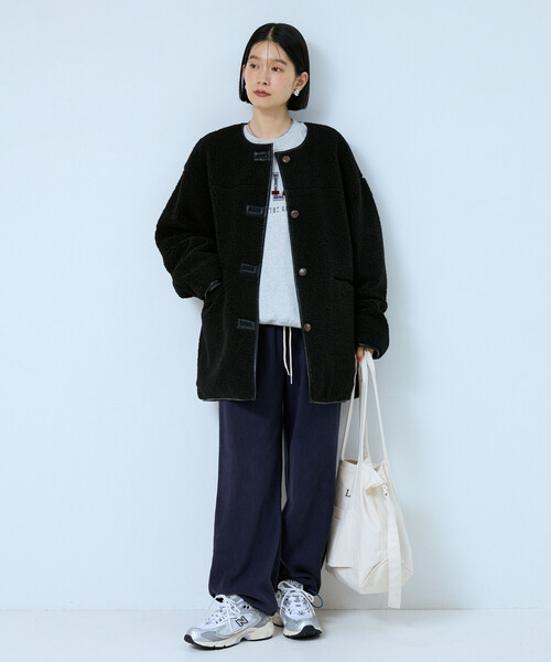 FREAK'S STORE(フリークスストア)の「ノーカラーボアジャケット/ボアコート(その他アウター・レディース・モカ/ブラック/オフホワイト・フリ-)」の20枚目の写真