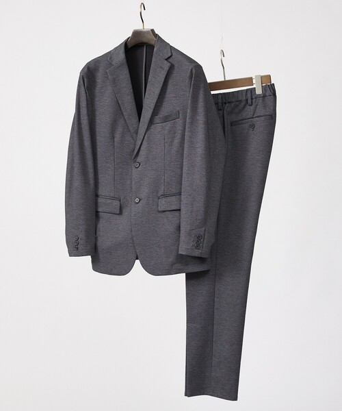 ABAHOUSE GRAY(アバハウスグレイ)の「【上下2点セット/WEB限定】テイラー ポンチ セットアップ/スーツ ジャケット&スラックス(セットアップ・メンズ・グレー/ブラック/その他1/その他/ネイビー・50/48/46/44)」の3枚目の写真