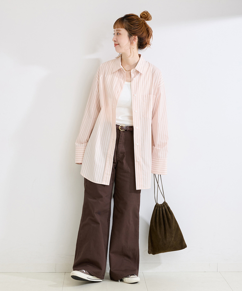B.C STOCK(ベーセーストック)の「《追加》ウォッシャブル / オーバーシャツ(シャツ/ブラウス・レディース・ライトブルー/ホワイト/ベージュ系その他/グリーン/ピンク・FREE)」の15枚目の写真