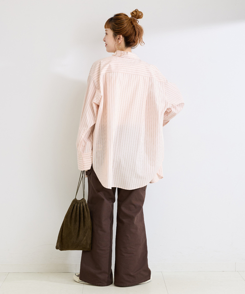 B.C STOCK(ベーセーストック)の「《追加》ウォッシャブル / オーバーシャツ(シャツ/ブラウス・レディース・ライトブルー/ホワイト/ベージュ系その他/グリーン/ピンク・FREE)」の6枚目の写真