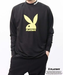 PLAYBOY（プレイボーイ）の「PLAYBOY ゴルフウェア メンズ モックネック長袖Tシャツ(PBG22-01)（Tシャツ/カットソー）」