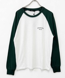 SHISKY（シスキー）の「カレッジ風プリント リラックスロンT（Tシャツ/カットソー）」