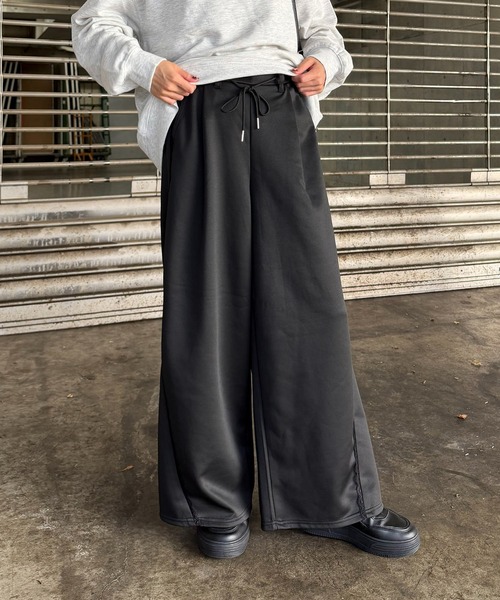 AS KNOW AS plus（アズノゥアズプラス）の「☆ウエスト紐2WAY デザインワイドパンツ(コール・スウェット)（その他パンツ・レディース・グレー系その他/グレー系/アイボリー系/ブラック系その他・FREE）」の5枚目の写真