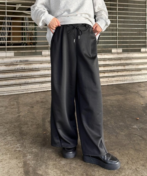 AS KNOW AS plus（アズノゥアズプラス）の「☆ウエスト紐2WAY デザインワイドパンツ(コール・スウェット)（その他パンツ・レディース・グレー系その他/グレー系/アイボリー系/ブラック系その他・FREE）」の6枚目の写真