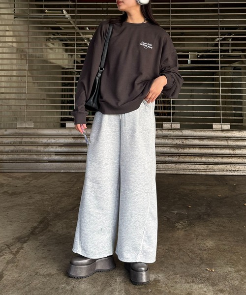 AS KNOW AS plus（アズノゥアズプラス）の「☆ウエスト紐2WAY デザインワイドパンツ(コール・スウェット)（その他パンツ・レディース・グレー系その他/グレー系/アイボリー系/ブラック系その他・FREE）」の10枚目の写真