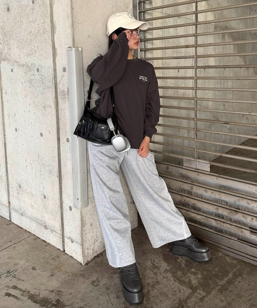 AS KNOW AS plus（アズノゥアズプラス）の「☆ウエスト紐2WAY デザインワイドパンツ(コール・スウェット)（その他パンツ・レディース・グレー系その他/グレー系/アイボリー系/ブラック系その他・FREE）」の12枚目の写真