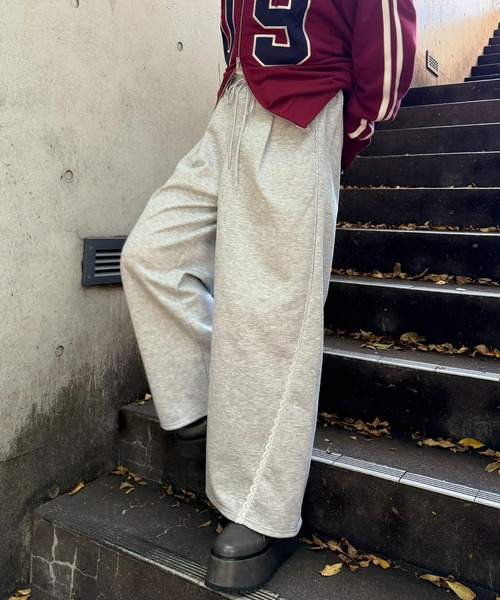 AS KNOW AS plus（アズノゥアズプラス）の「☆ウエスト紐2WAY デザインワイドパンツ(コール・スウェット)（その他パンツ・レディース・グレー系その他/グレー系/アイボリー系/ブラック系その他・FREE）」の17枚目の写真