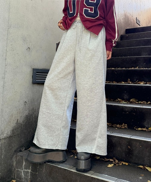 AS KNOW AS plus（アズノゥアズプラス）の「☆ウエスト紐2WAY デザインワイドパンツ(コール・スウェット)（その他パンツ・レディース・グレー系その他/グレー系/アイボリー系/ブラック系その他・FREE）」の18枚目の写真