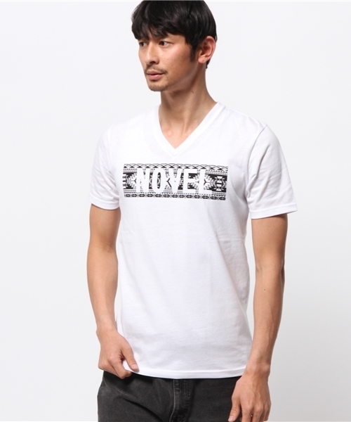 VENCEEXCHANGE（ヴァンスエクスチェンジ）の「NOVELネイティブBOX Tシャツ         （Tシャツ/カットソー・メンズ・ブラック/オフホワイト・SMALL/LARGE/MEDIUM）」の2枚目の写真