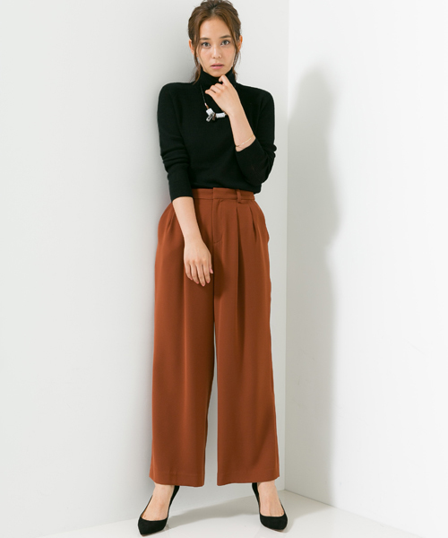 STUDIOUS（ステュディオス）の「STUDIOUS スーパー120Sウールタートルネックニット（ニット/セーター・レディース・ブラック/グレー/オフホワイト・FREE）」の13枚目の写真