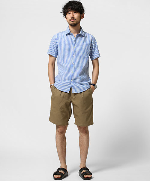 NANO universe（ナノユニバース）の「リネン混ストライプシャツ SS（シャツ/ブラウス・メンズ・ブルー/ネイビー/ピンク・MEDIUM/X-LARGE/SMALL/LARGE）」の18枚目の写真