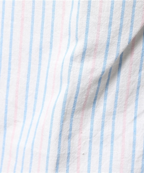 NANO universe（ナノユニバース）の「リネン混ストライプシャツ SS（シャツ/ブラウス・メンズ・ブルー/ネイビー/ピンク・MEDIUM/X-LARGE/SMALL/LARGE）」の12枚目の写真
