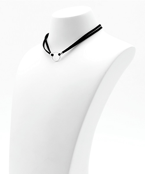 Me%(ミィパーセント)の「センターサークルチョーカー 726563 (チョーカー・レディース・ブラック・ONE SIZE)」の5枚目の写真