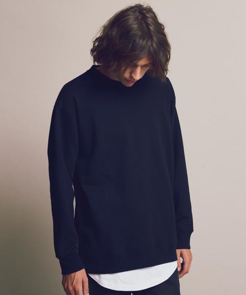 MONKEY TIME(モンキータイム)の「<monkey time> ∴ ウラケ サイドスリット スウェット◆(スウェット・メンズ・ブラック/ライトピンク・X-LARGE/MEDIUM/LARGE/SMALL)」の1枚目の写真