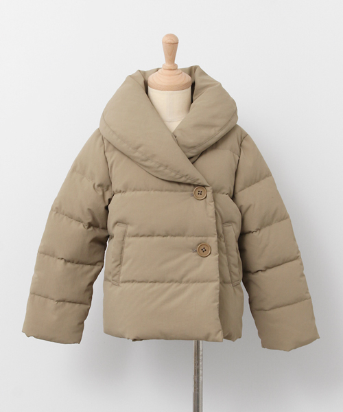 URBAN RESEARCH DOORS（アーバンリサーチドアーズ）の「DOORS　	中綿Wジャケット（ピーコート・キッズ・チャコールグレー/ベージュ・90/120/105/135）」の3枚目の写真