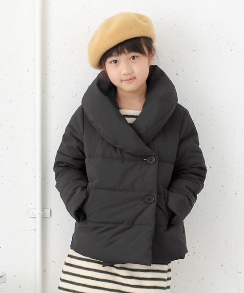 URBAN RESEARCH DOORS（アーバンリサーチドアーズ）の「DOORS　	中綿Wジャケット（ピーコート・キッズ・チャコールグレー/ベージュ・90/120/105/135）」の6枚目の写真