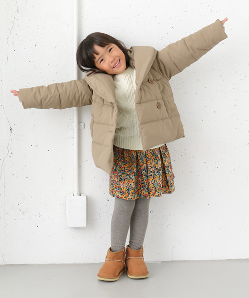 URBAN RESEARCH DOORS（アーバンリサーチドアーズ）の「DOORS　	中綿Wジャケット（ピーコート・キッズ・チャコールグレー/ベージュ・90/120/105/135）」の9枚目の写真