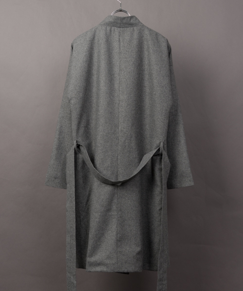 MANGROVE（マングローブ）の「【MANGROVE WOMEN'S】ウールフラノベルト付きコーディガン（ノーカラージャケット・レディース・ブラック/グレー/チャコールグレー/ネイビー/カーキ・FREE）」の6枚目の写真