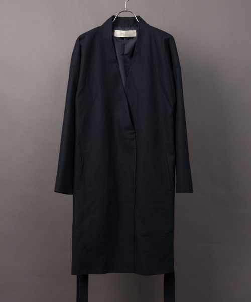 MANGROVE（マングローブ）の「【MANGROVE WOMEN'S】ウールフラノベルト付きコーディガン（ノーカラージャケット・レディース・ブラック/グレー/チャコールグレー/ネイビー/カーキ・FREE）」の5枚目の写真