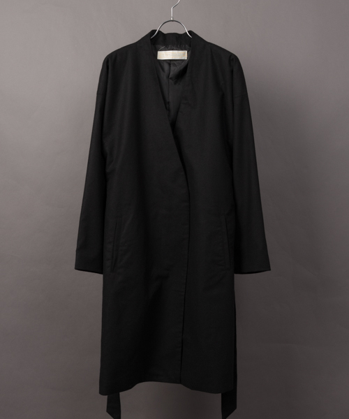 MANGROVE（マングローブ）の「【MANGROVE WOMEN'S】ウールフラノベルト付きコーディガン（ノーカラージャケット・レディース・ブラック/グレー/チャコールグレー/ネイビー/カーキ・FREE）」の2枚目の写真