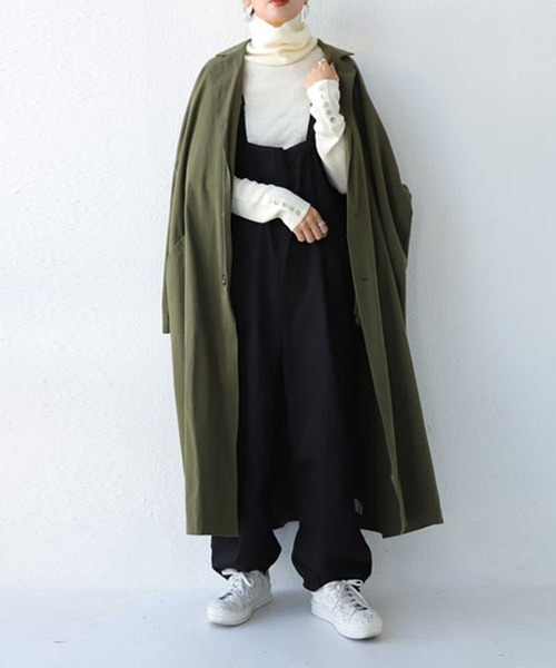 antiqua（アンティカ）の「手元ボタンリブタートルネック（ニット/セーター・レディース・オフホワイト/杢グレー/ブルー/ブラック・M）」の13枚目の写真