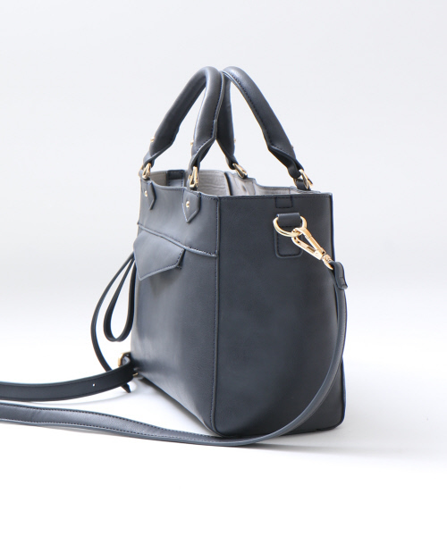 LOWELL things（ロウェル　シングス）の「【新色追加】フロントファスナーミニトート（トートバッグ・レディース・ダークグレー/ライトグリーン/アイボリー/ベージュ/ブラック・FREE）」の7枚目の写真