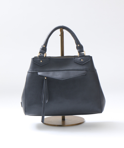 LOWELL things（ロウェル　シングス）の「【新色追加】フロントファスナーミニトート（トートバッグ・レディース・ダークグレー/ライトグリーン/アイボリー/ベージュ/ブラック・FREE）」の8枚目の写真