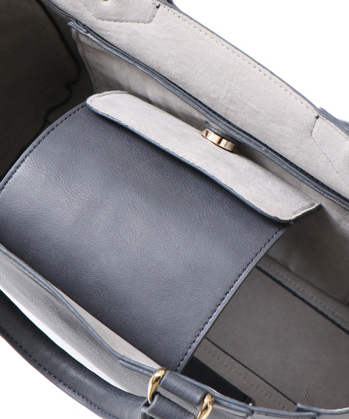 LOWELL things（ロウェル　シングス）の「【新色追加】フロントファスナーミニトート（トートバッグ・レディース・ダークグレー/ライトグリーン/アイボリー/ベージュ/ブラック・FREE）」の9枚目の写真