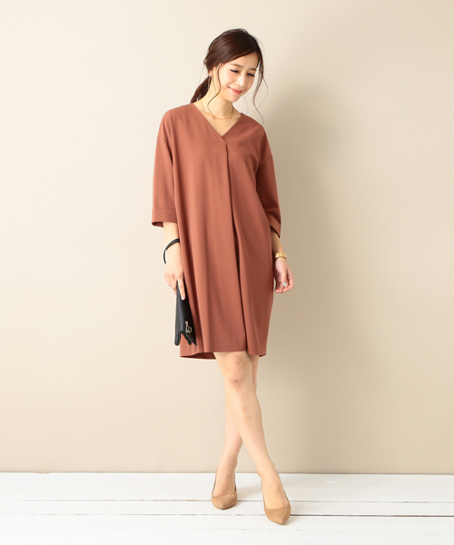 Beams Lights Women S ビームスライツ ウィメンズ の Beams Lights ウォッシャブル Vネック ワンピース ワンピース Wear