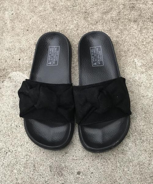 coen（コーエン）の「リボンフラットサンダル（サンダル・レディース・ブラック/シルバーグレー・LARGE/MEDIUM/SMALL）」の9枚目の写真