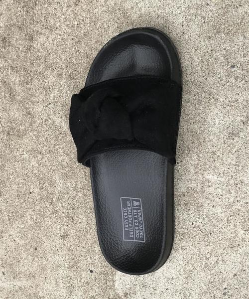 coen（コーエン）の「リボンフラットサンダル（サンダル・レディース・ブラック/シルバーグレー・LARGE/MEDIUM/SMALL）」の3枚目の写真