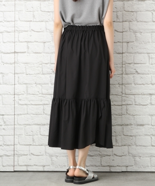 LEPSIM（レプシィム）の「モダール/ポリエステルティアードロングスカート 746003（スカート・レディース・ブラック/カーキ・FREE）」の13枚目の写真