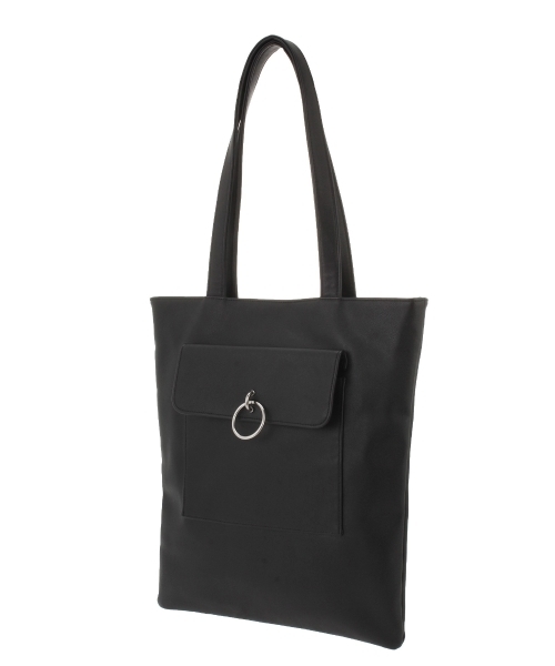 MURUA(ムルーア)の「Fake leather tote BAG(ハンドバッグ・レディース・ブラック/オレンジ・FREE)」の7枚目の写真