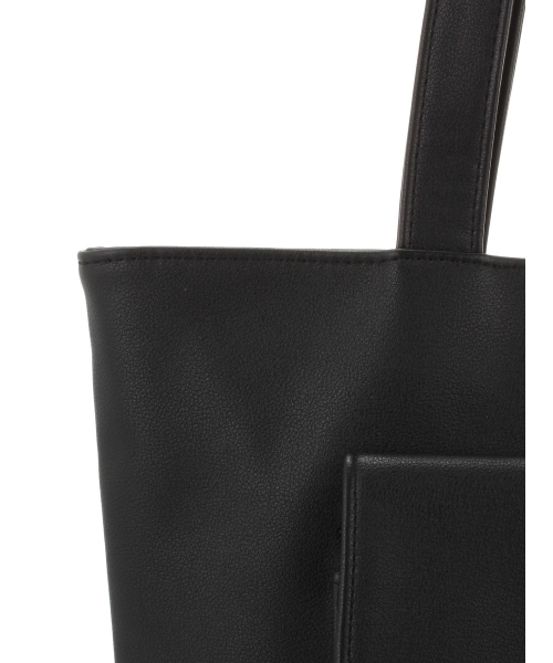 MURUA(ムルーア)の「Fake leather tote BAG(ハンドバッグ・レディース・ブラック/オレンジ・FREE)」の3枚目の写真