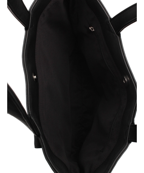 MURUA(ムルーア)の「Fake leather tote BAG(ハンドバッグ・レディース・ブラック/オレンジ・FREE)」の4枚目の写真