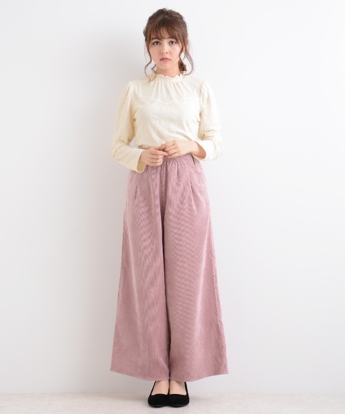 MAJESTIC LEGON（マジェスティックレゴン）の「【WEB限定価格】ドット×レースコンビプルオーバー（Tシャツ/カットソー・レディース・オフホワイト/アイボリー/ブラック・MEDIUM）」の6枚目の写真