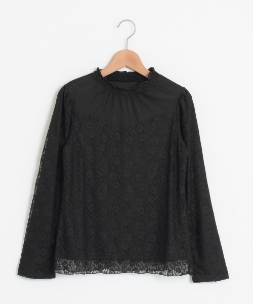 MAJESTIC LEGON（マジェスティックレゴン）の「【WEB限定価格】ドット×レースコンビプルオーバー（Tシャツ/カットソー・レディース・オフホワイト/アイボリー/ブラック・MEDIUM）」の12枚目の写真
