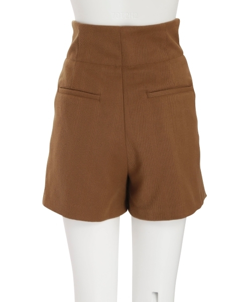 MURUA（ムルーア）の「ワイドベルトショートパンツ（その他パンツ・レディース・ブラック/ボルドー/キャメル・1/2）」の4枚目の写真