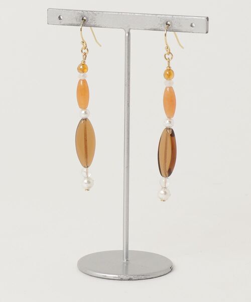 TONE SELECT GOODS(トーンセレクトグッズ)の「【tschuss(チュース)】harmonie orangee (オレンジハーモニー) ピアス(ピアス(両耳用)・レディース・ブラウン/オレンジ/レッド・FREE)」の1枚目の写真