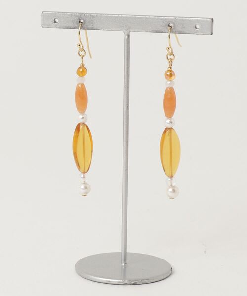 TONE SELECT GOODS(トーンセレクトグッズ)の「【tschuss(チュース)】harmonie orangee (オレンジハーモニー) ピアス(ピアス(両耳用)・レディース・ブラウン/オレンジ/レッド・FREE)」の3枚目の写真
