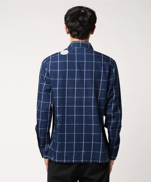 AVIREX(アヴィレックス)の「TYPE BLUE by AVIREX/ タイプブルー バイ アヴィレックス/ 長袖 インディゴ チェックシャツ/ L/S INDIGO CHECK SHIRT(シャツ/ブラウス・メンズ・ブルー系その他/ライトインディゴブルー・LARGE/X-LARGE/MEDIUM)」の6枚目の写真