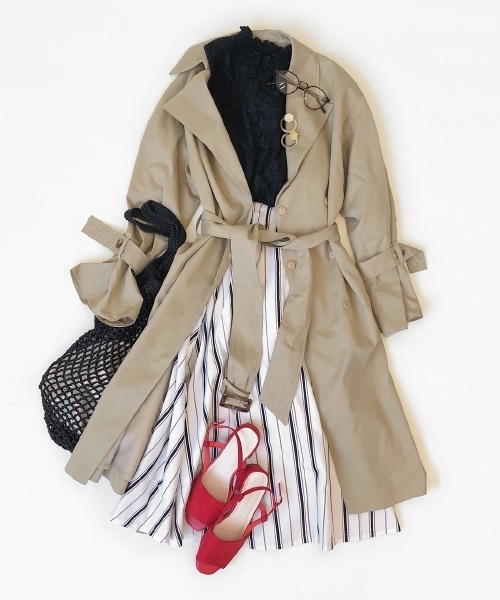 PAGEBOY（ページボーイ）の「レースハイネックノースリーブ（タンクトップ・レディース・オフホワイト/ブラック・FREE）」の11枚目の写真