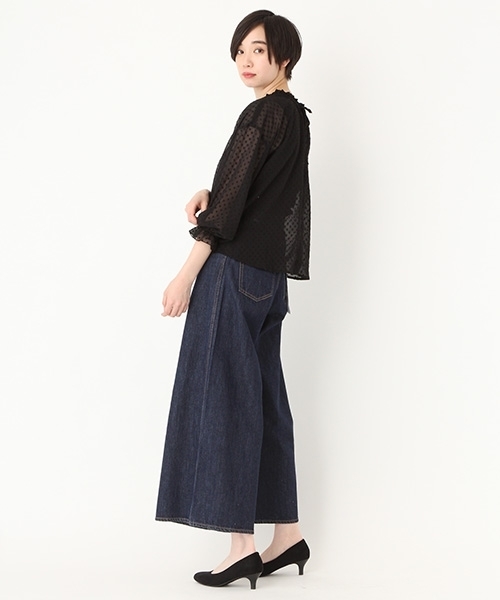 niko and...（ニコアンド）の「ドットドビー2WAYブラウス（シャツ/ブラウス・レディース・ブラック/ネイビー/オフホワイト/グリーン・LARGE/MEDIUM）」の9枚目の写真