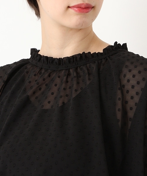 niko and...（ニコアンド）の「ドットドビー2WAYブラウス（シャツ/ブラウス・レディース・ブラック/ネイビー/オフホワイト/グリーン・LARGE/MEDIUM）」の13枚目の写真